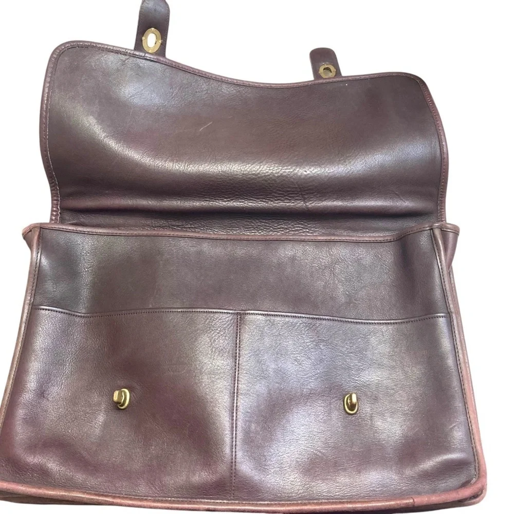 Coach RARE burgandy leather vintage New York City Bonnie cashin era breifcase